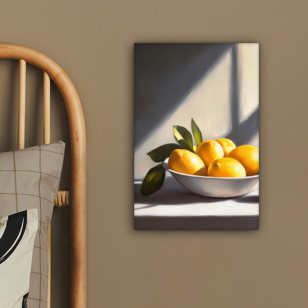 LEINWANDBILD Zitronen - Stilleben - Gelb 20x30 cm - Gelb, Textil (20/30cm) - MuchoWow