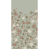 FOTOTAPETE Blumenmuster 150 x 279 cm - Grün, Papier (150/279cm) - ESTAhome