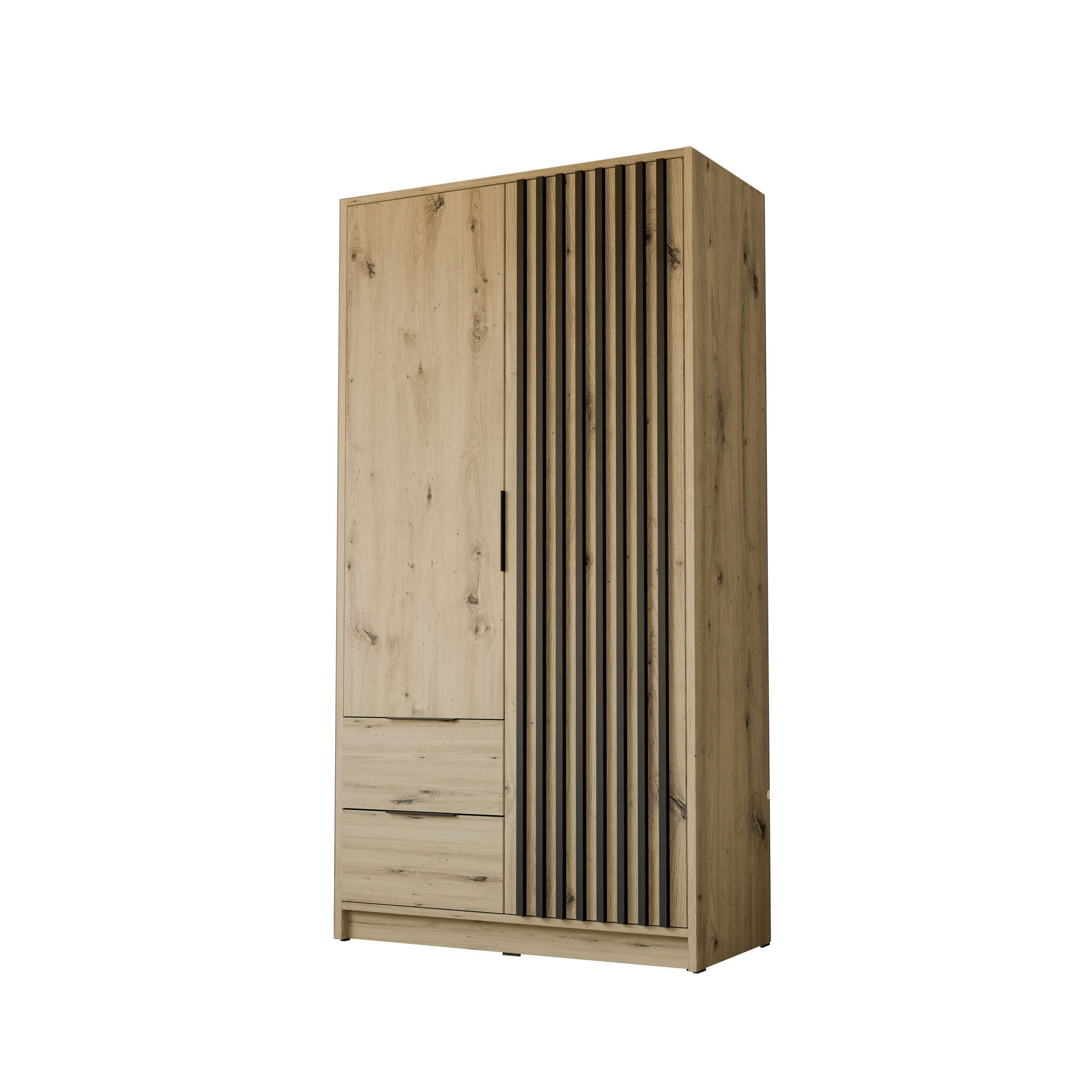 Lookway Kleiderschrank Eiche Artisan 105x200x51 cm