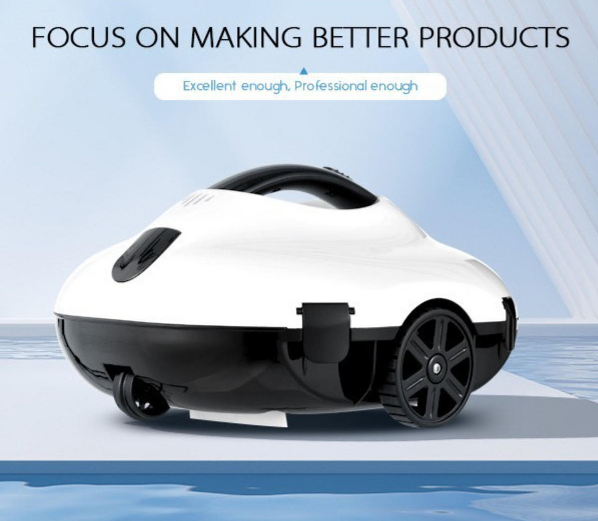 POOLROBOTER, Geeignet Für Flächen Unter 80 m² (EU-Stecker) - Weiß, Kunststoff (34.5/19.8/35cm) - Authentics