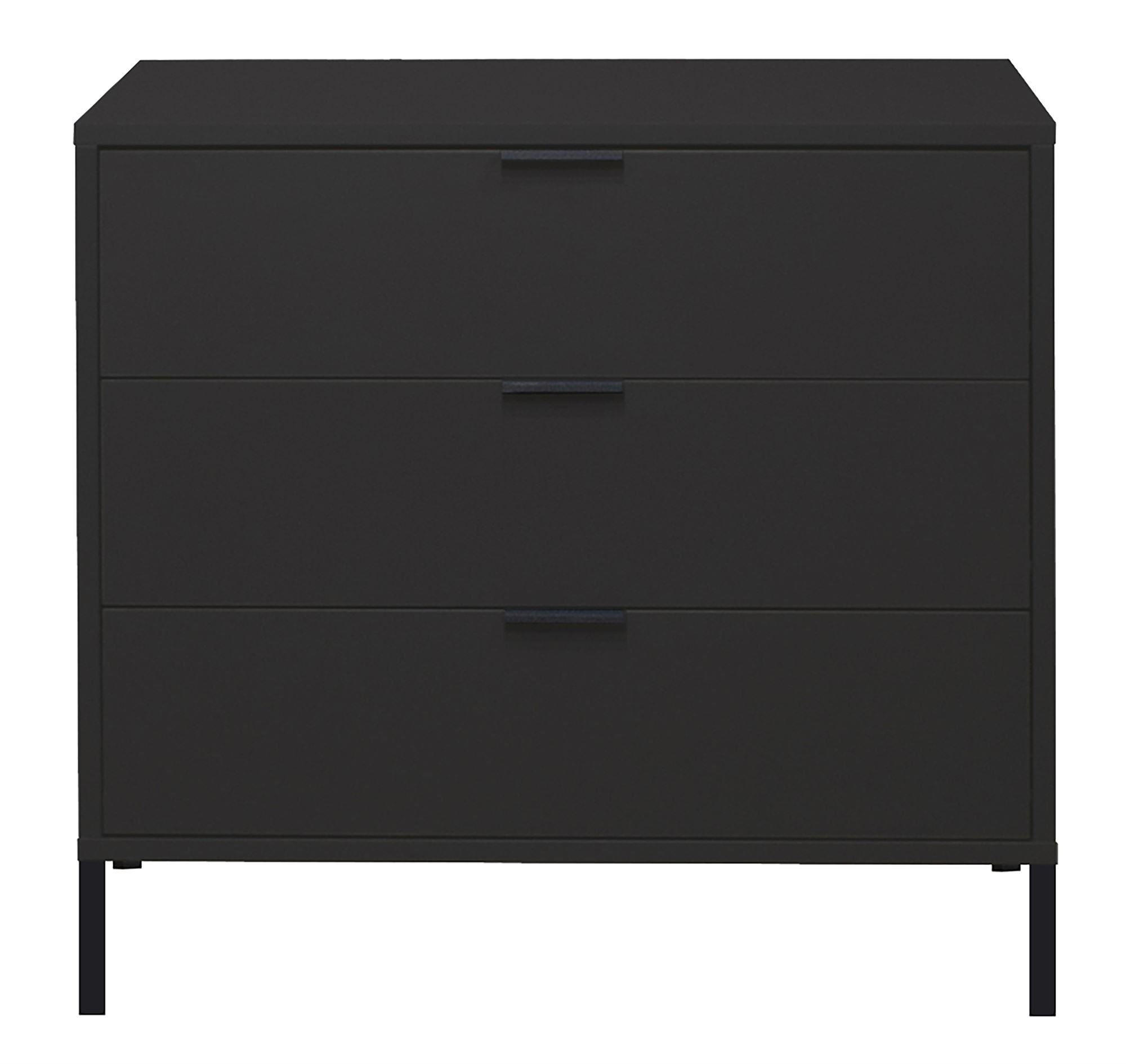 KOMMODE Erna 81x45x82 Anthrazit matt Lack - Anthrazit, Holzwerkstoff (81/82/45cm) - 58aufmkessel