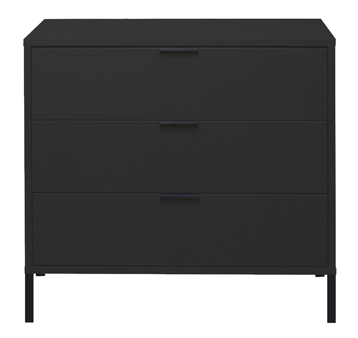 KOMMODE Erna 81x45x82 Anthrazit matt Lack - Anthrazit, Holzwerkstoff (81/82/45cm) - 58aufmkessel