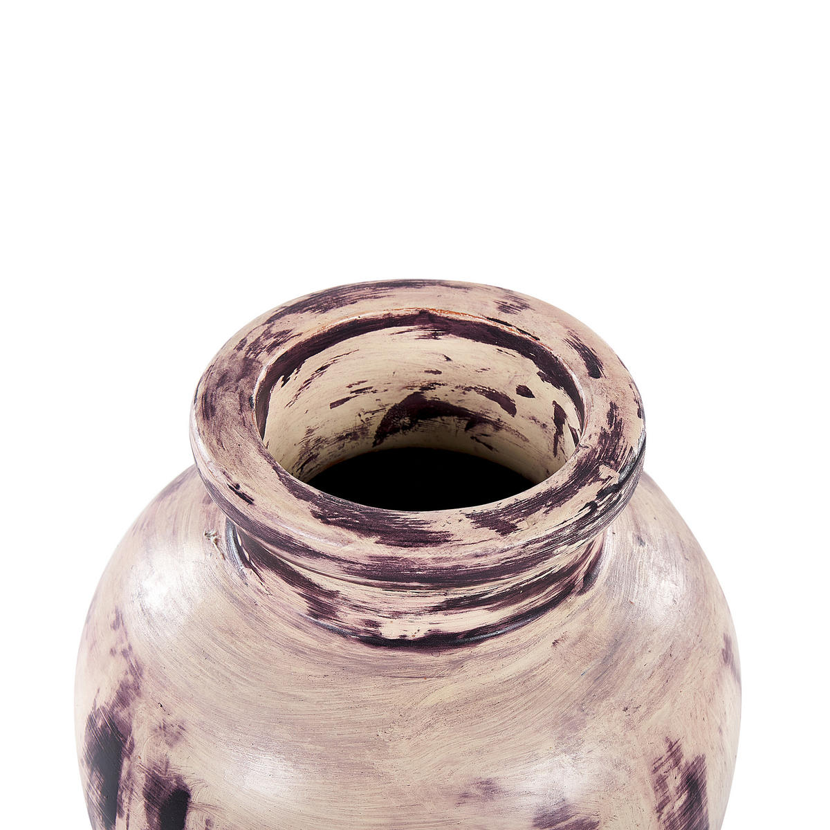 DEKOVASE Terrakotta violett Amathus - Violett, Stein (34cm) - Beliani