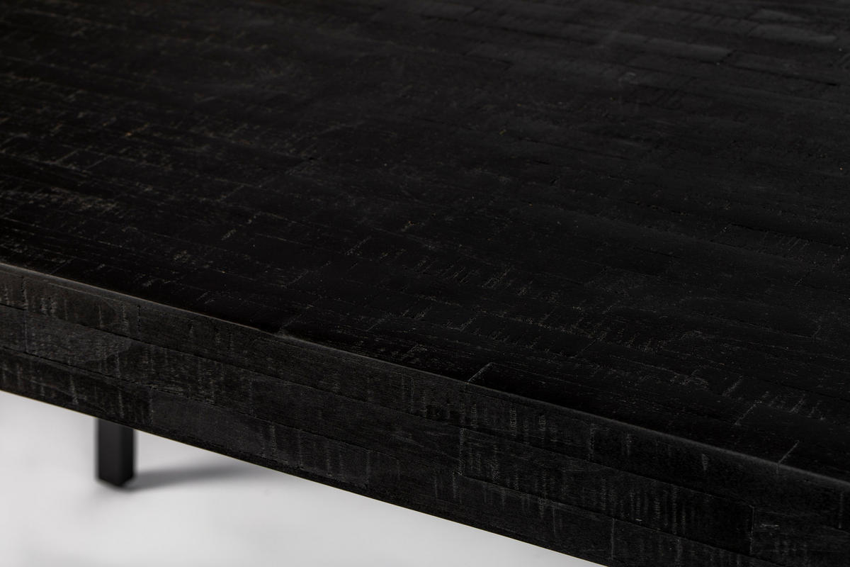 ESSTISCH Suri - Schwarz - 220/100/76 cm - Schwarz, Holz (220/100/76cm)