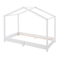 HAUSBETT 70 x 140 cm Bodenbett weiß - Weiß, Holzwerkstoff (70/140cm) - Roba