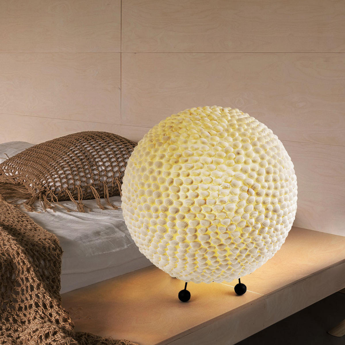 LED TISCHLEUCHTE BALI Weiß - Weiß, Metall (37/37/41cm) - Globo Lighting