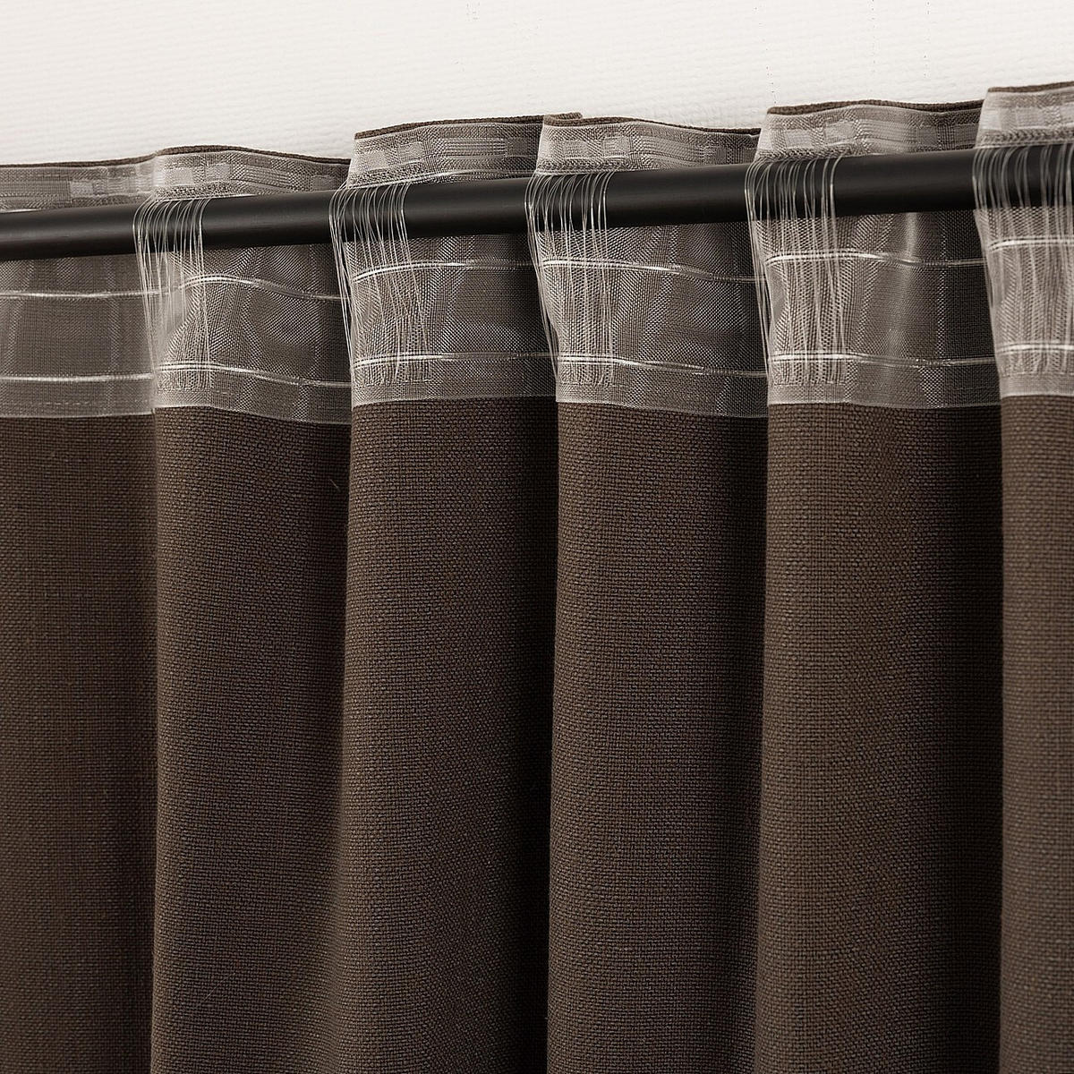 FERTIGVORHANG 140x280cm dunkelbraun - Dunkelbraun, Textil (140/280cm) - Dekoria