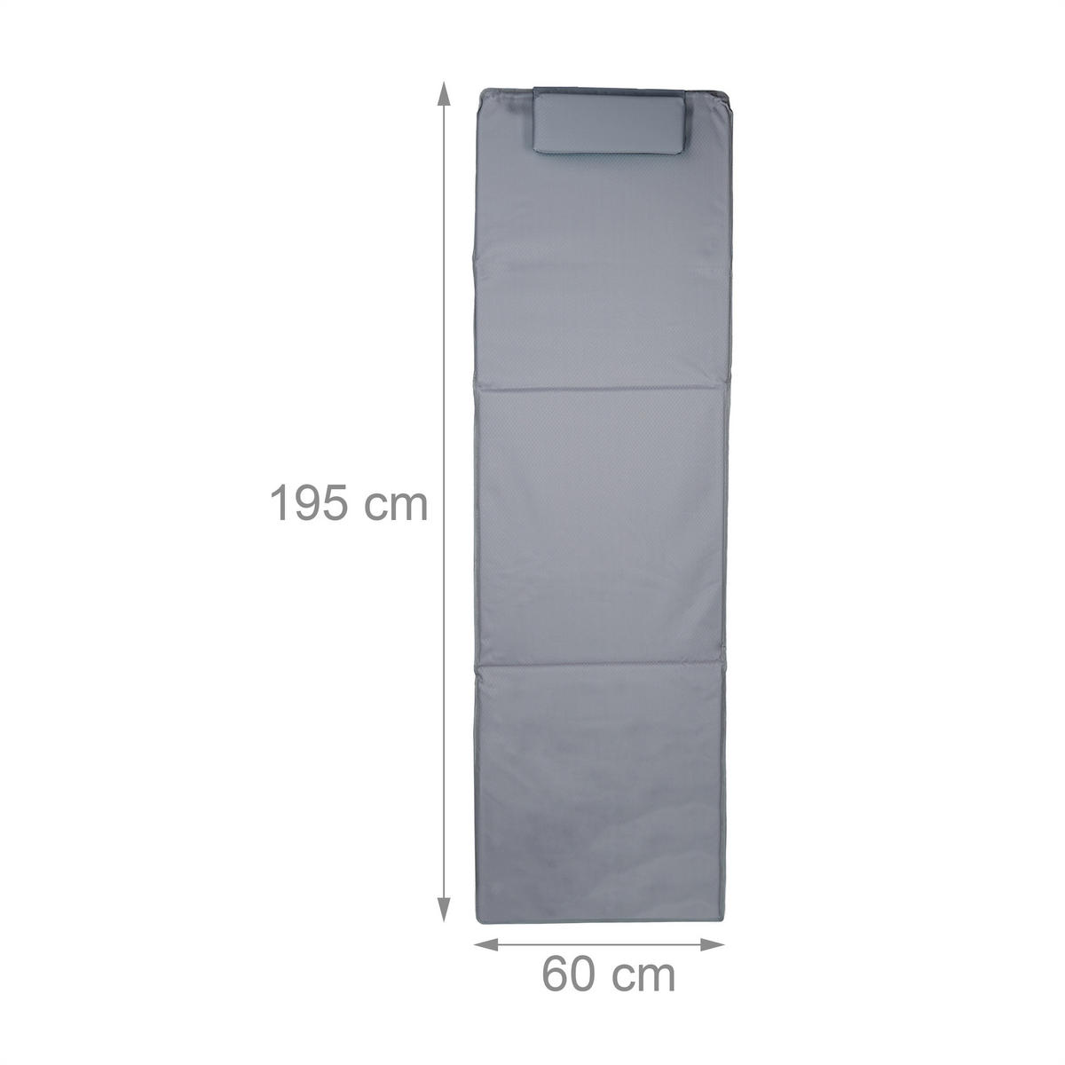 STRANDMATTE - Grau, Textil/Metall (60/63/195cm) - Relaxdays