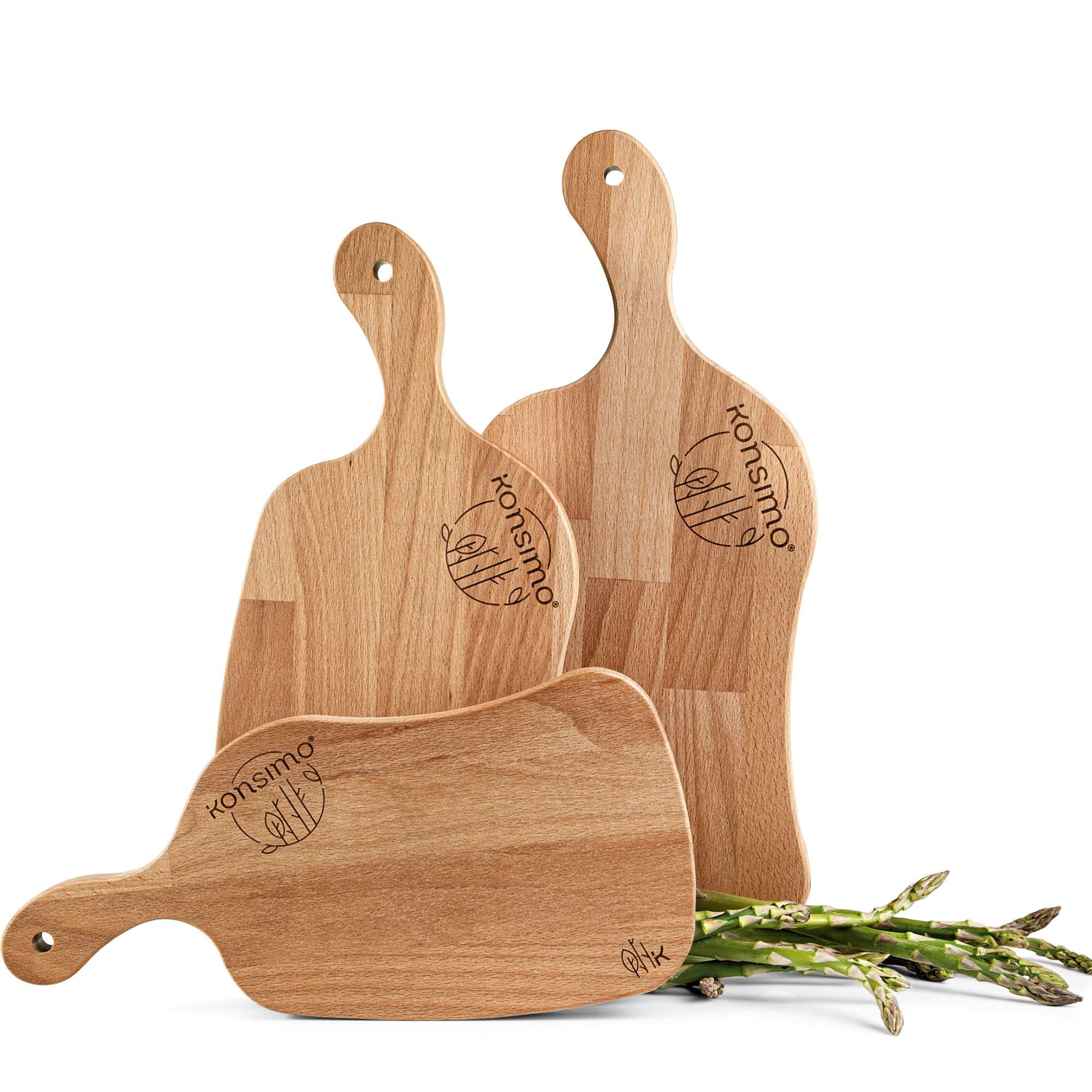 SCHNEIDEBRETT Holz Buche geölt LIVO 3-tlg - Buchefarben, Holz (21/49cm) - KONSIMO®