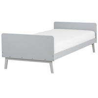 BETT mit Lattenrost 90x200 cm Grau Bonnac - Grau, Holz (90/200cm) - Beliani