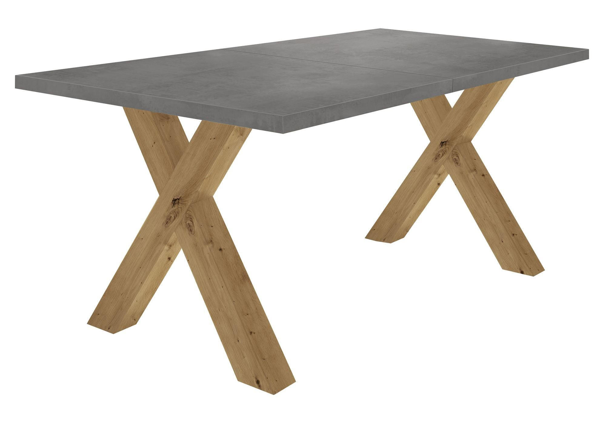 ESSTISCH ausziehbar Eike 1 160 x 90 x 75 Esszimmertisch Asteiche/Graphit - Grau, Holz (160/90/75cm) - 58aufmkessel