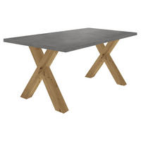 ESSTISCH ausziehbar Eike 1 160 x 90 x 75 Esszimmertisch Asteiche/Graphit - Grau, Holz (160/90/75cm) - 58aufmkessel