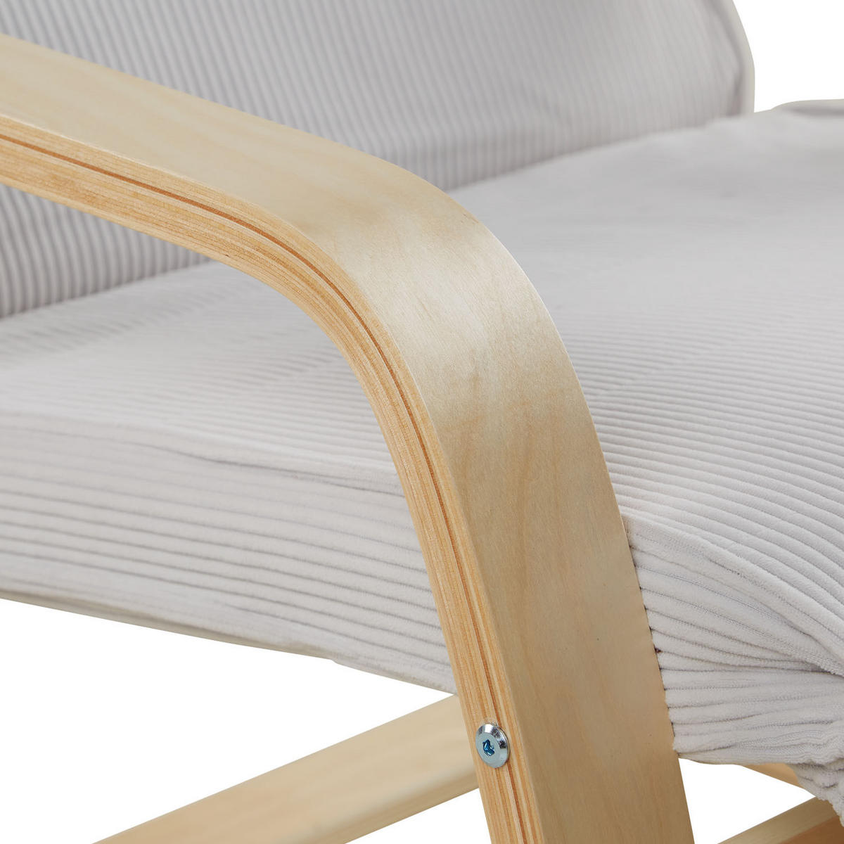 RELAXSESSEL Stoffbezug Cord Grau, Fußstütze - Grau, Textil (66/94/62cm) - Homestyle4u