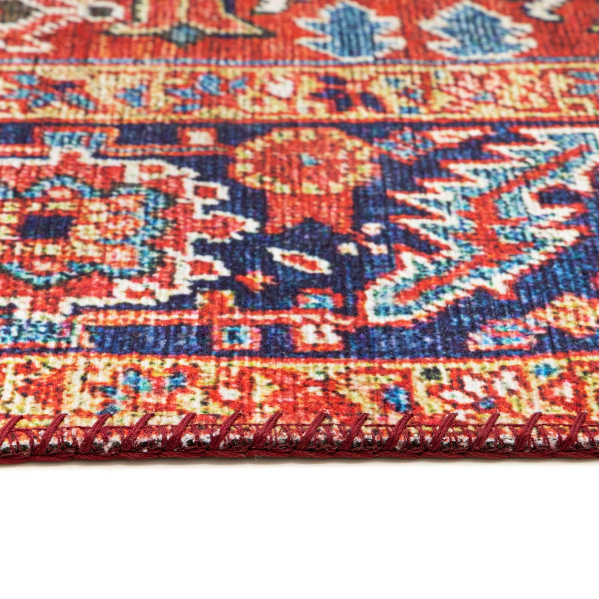 TEPPICH Design englische Nahtverarbeitung rot - Rot, Textil (160/230cm) - AFK Living