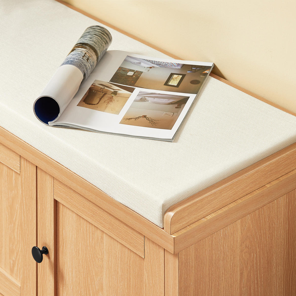 SCHUHBANK Natur - Naturfarben, Holzwerkstoff (104/47/35cm) - SoBuy