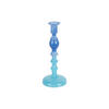 KERZENHALTER Grato Mecer Blau 9/9/22.5 cm - Blau, Glas (9/22.5/9cm) - Present Time
