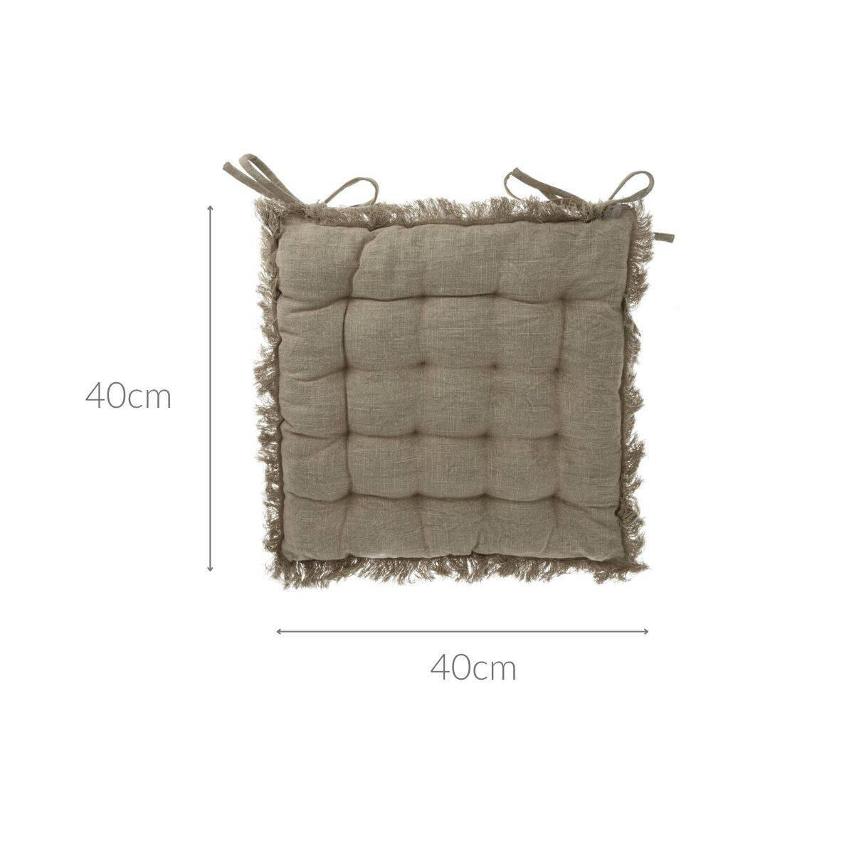 STUHLKISSEN Simply 40/40 cm - Waldgrün, Naturmaterialien (40/40cm) - Home Styling Collection
