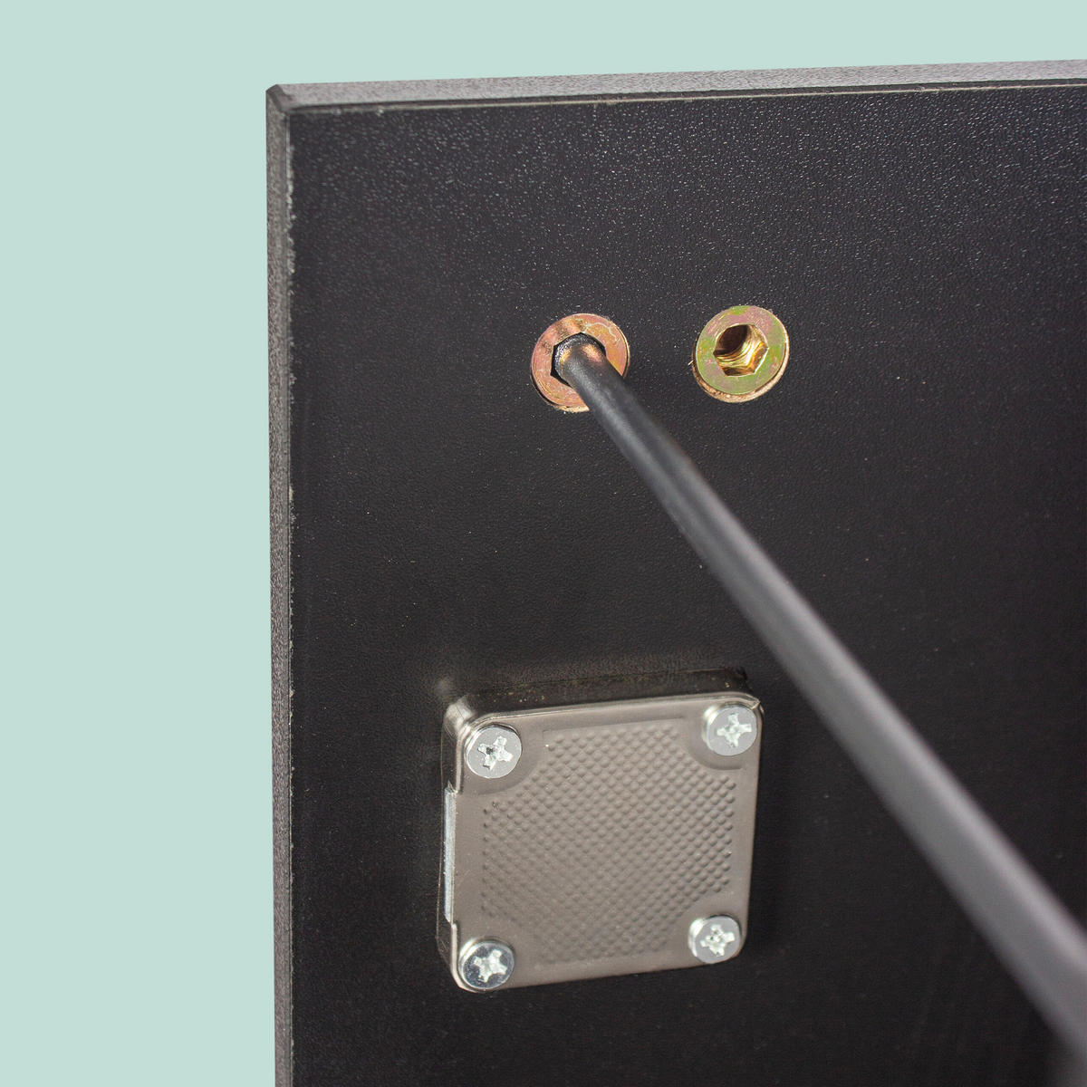 AKTENSCHRANK - Schwarz, Holzwerkstoff/Metall (40/103/40cm) - Relaxdays