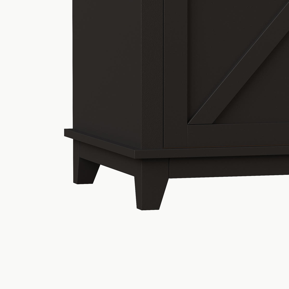 KÜCHENSCHRANK 105x38.4x180cm LED Hochschrank Schwarz - Schwarz, Holzwerkstoff (105/180/38.4cm) - FLIEKS