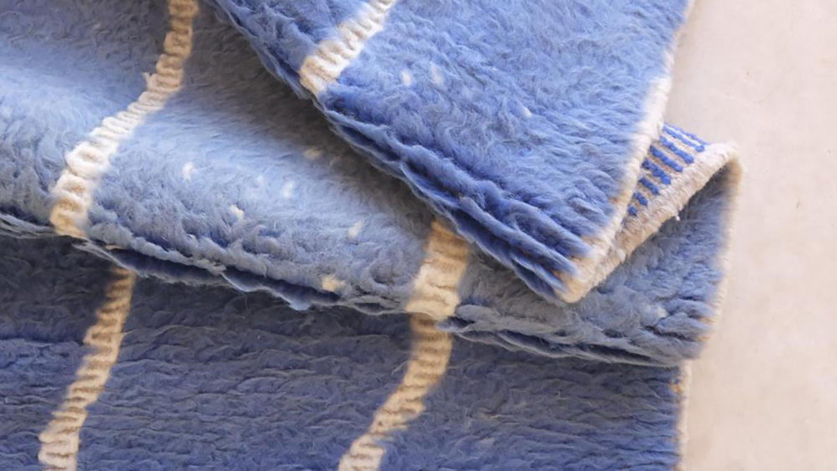 BERBERTEPPICH aus reiner Wolle 202x 289 cm - Blau, Naturmaterialien (202/289cm) - AFK Living