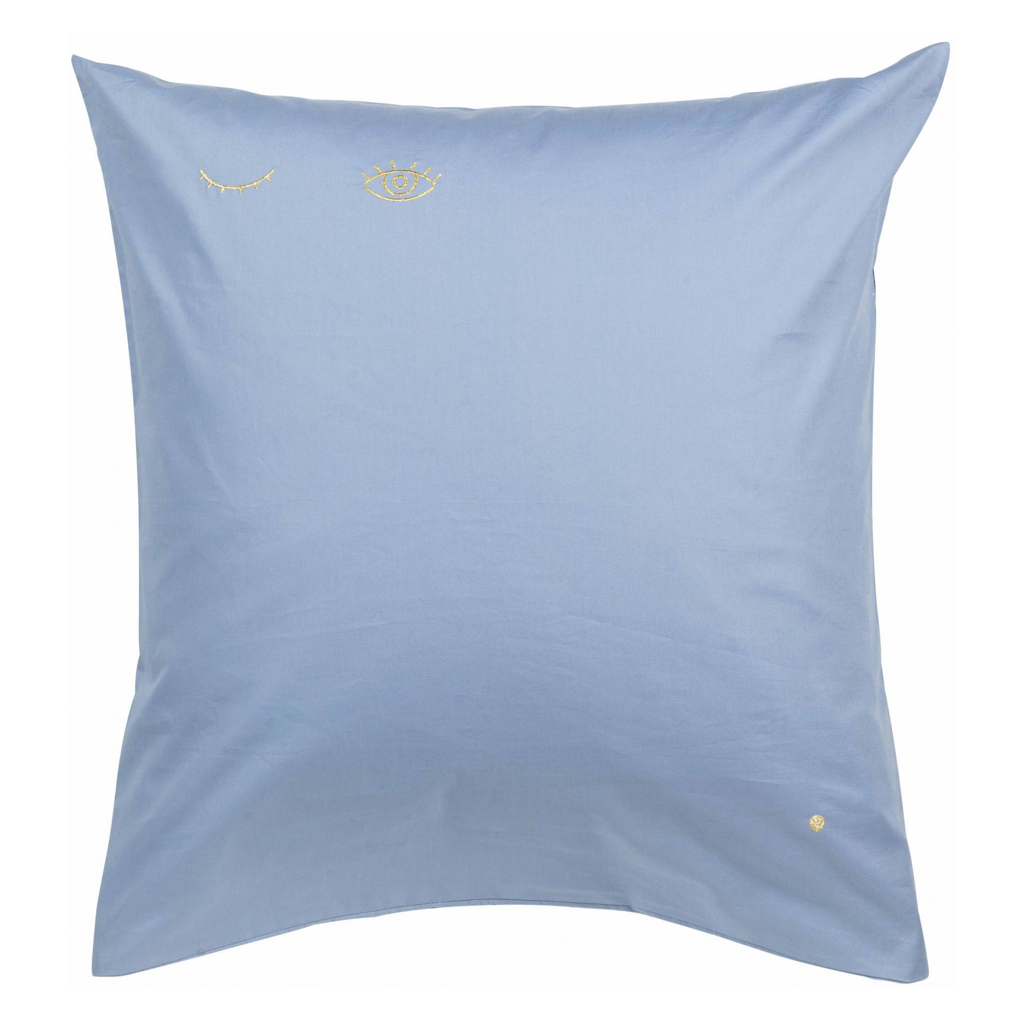 KISSENBEZUG Eyes bluetiful 65 x 65 cm - Blau, Textil (65/65cm)
