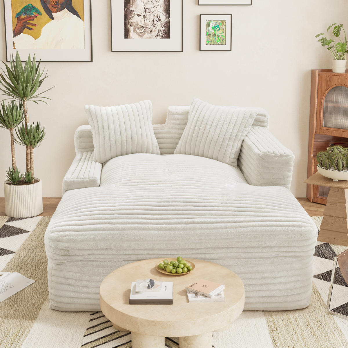 CHAISELONGUE Polstersofa Beige 86 - Beige, Textil (135/80/152cm) - Vercart