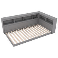 TAGESBETT 90/200 cm DE-04794, mit Steckdose und 2 USB in Grau - Grau, Holzwerkstoff (90/200cm) - ComfortXL