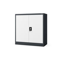 METALLSCHRANK Beata - Anthrazit/Weiß, Metall (90/93/40cm) - Jan Nowak