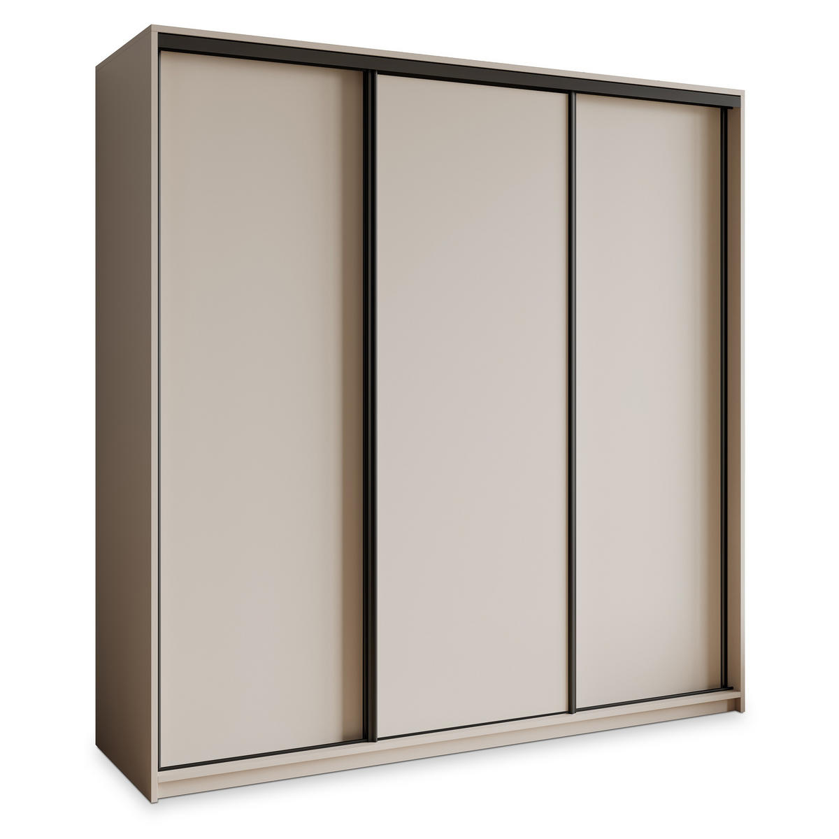 SCHWEBETÜRENSCHRANK NISSE 200/205/60 cm 3-türig Kaschmir - Kaschmir, Holzwerkstoff (200/205/60cm) - MASSENO
