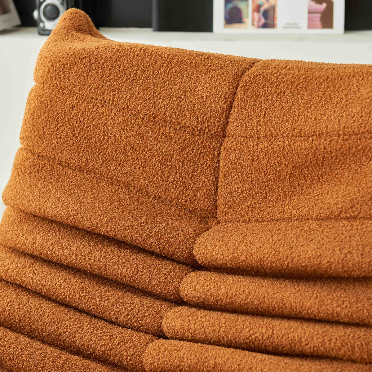 LIEGESESSEL 85/110/79 cm Orange Ergonomische Unterstützung für Schlafzimmer Wohnzimmer - Orange, Textil (110/79/85cm) - OKWISH