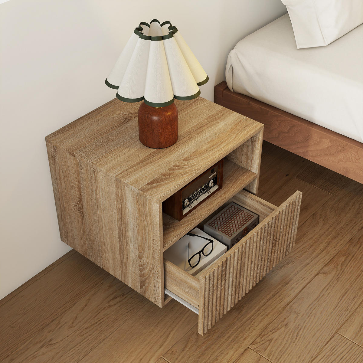 NACHTTISCH Naturfarben 39.5/40.0/35.0cm - Naturfarben, Holzwerkstoff (40/35/39.5cm)