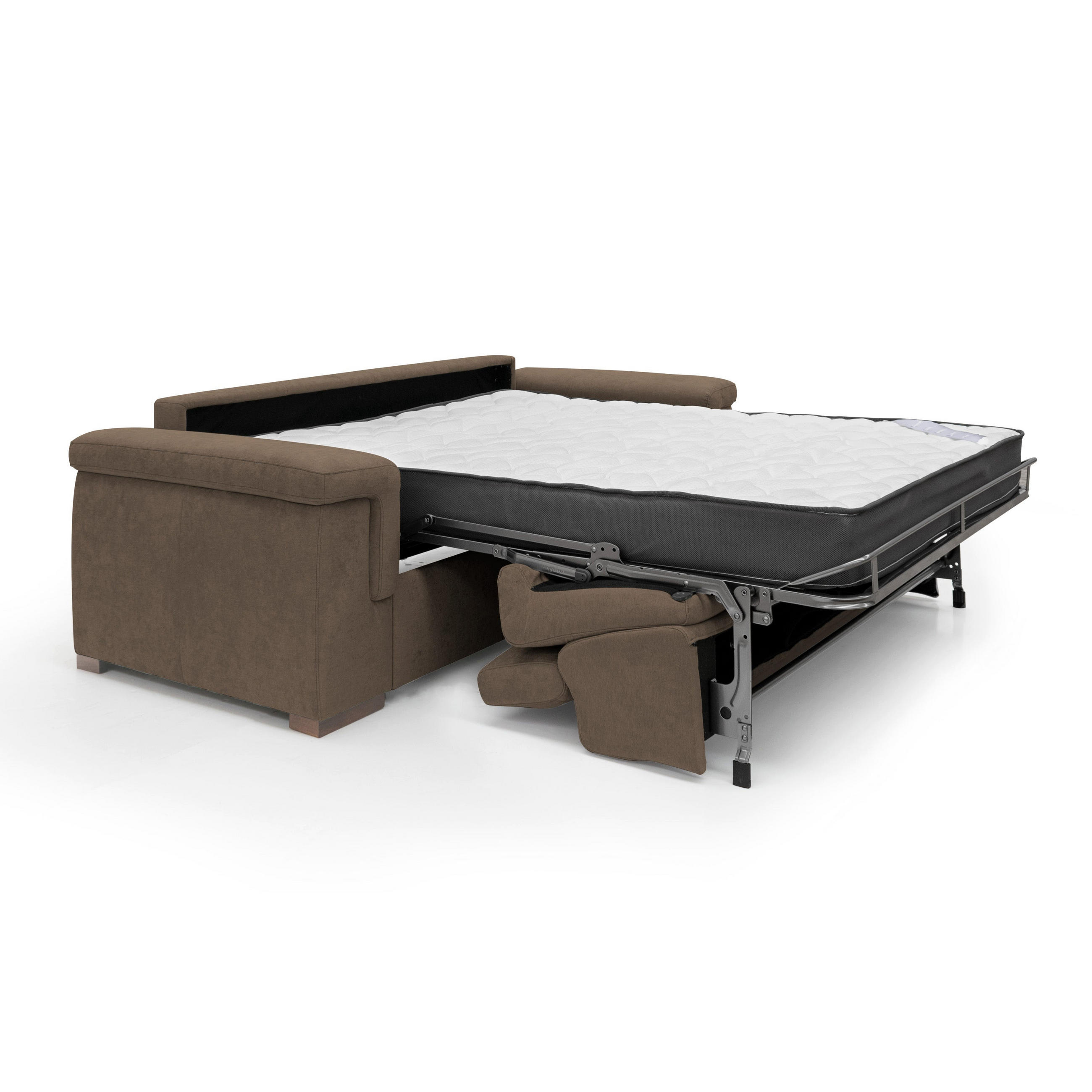 SCHLAFSOFA Giunone - Braun, Textil (220/100/95cm) - Divani.store
