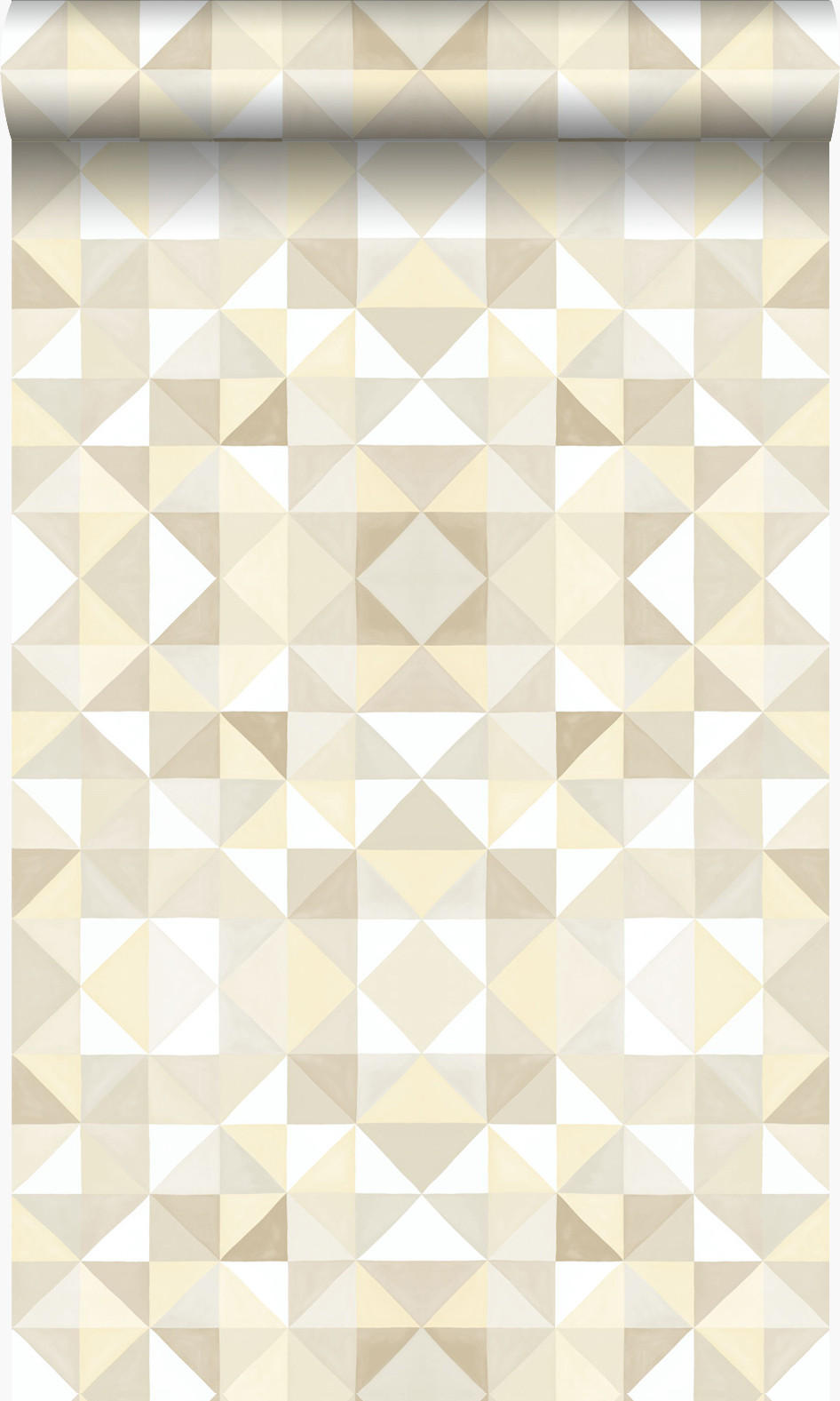 TAPETE kubistisches Muster 53 cm x 10.05 m - Beige, Papier (53/1000cm) - Origin Wallcoverings
