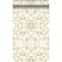 TAPETE kubistisches Muster 53 cm x 10.05 m - Beige, Papier (53/1000cm) - Origin Wallcoverings