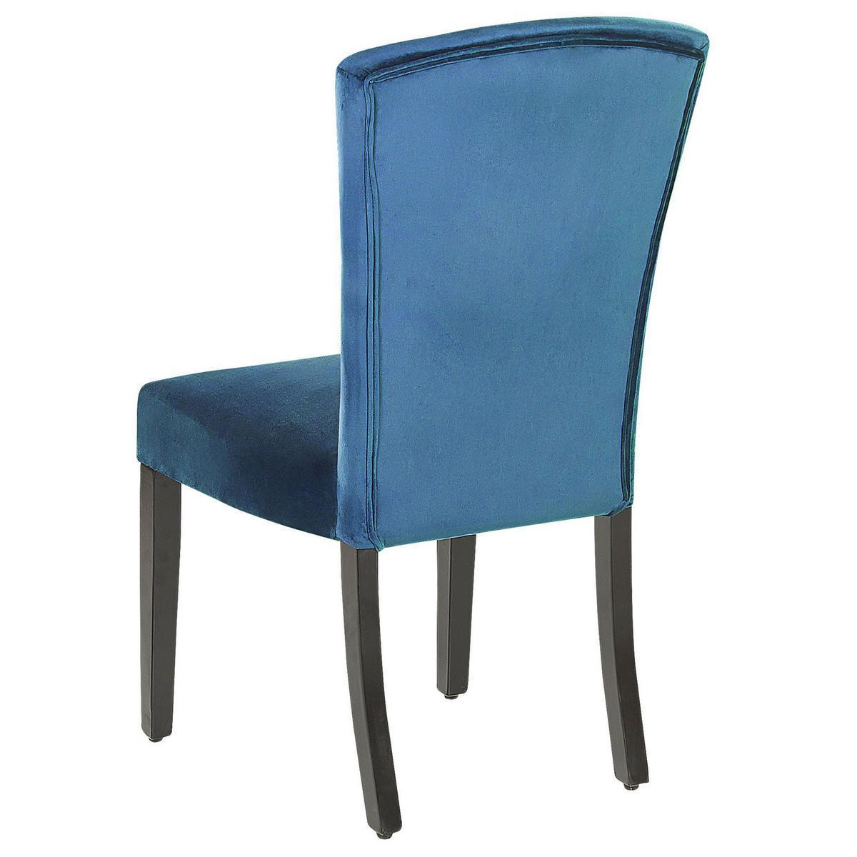 ESSZIMMERSTUHL 2er-Set Samtstoff Blau Piseco - Blau, Holz/Textil (48/97/62cm) - Beliani