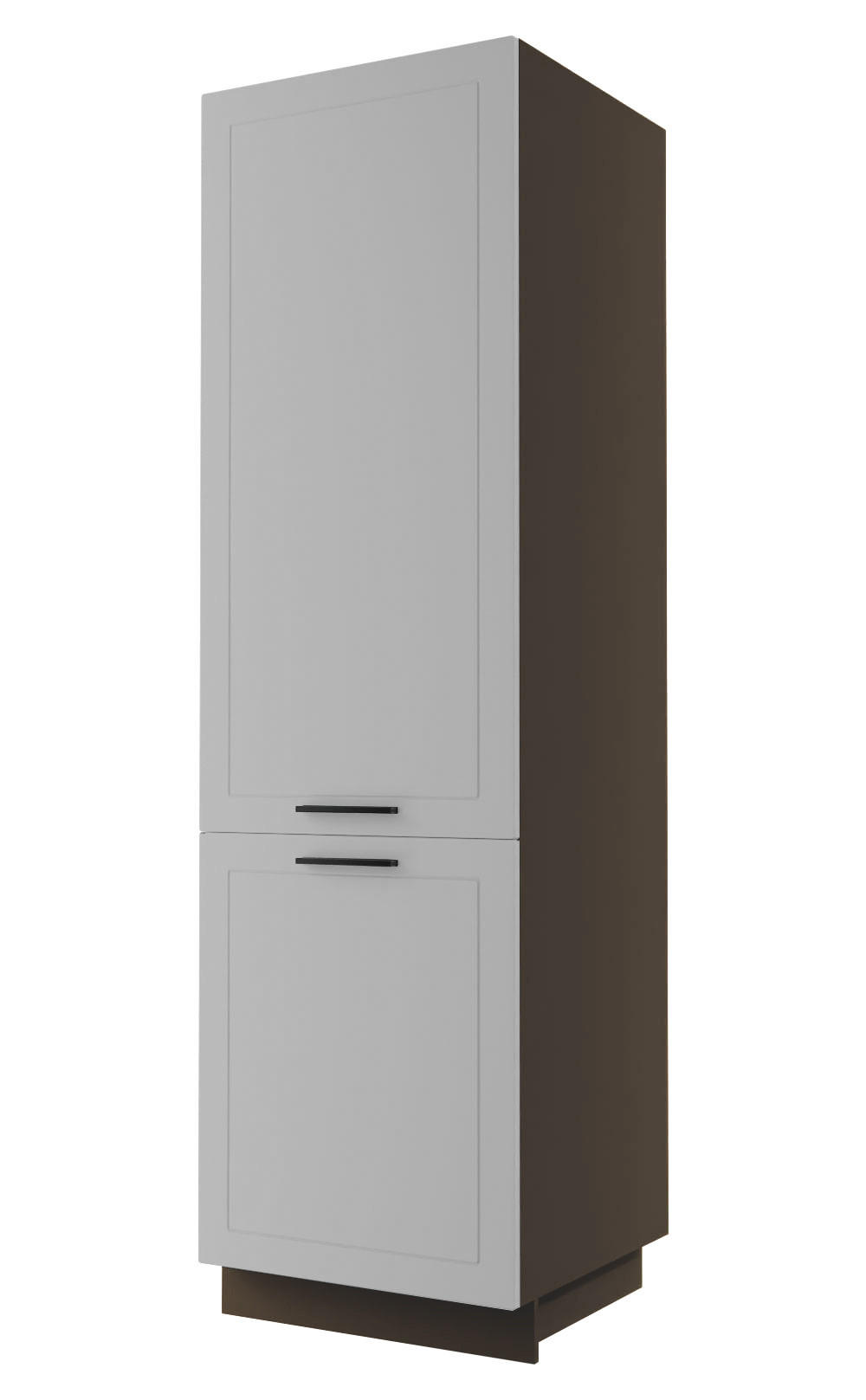 Feldmann-Wohnen Geschirrschrank Grau, Dunkelgrau 60x207x59 cm