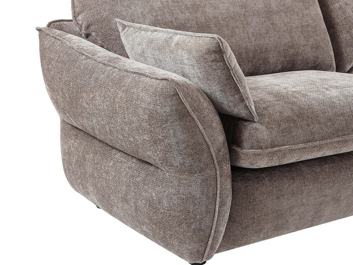 SOFA ohne Schlafmöglichkeit - -Sitzer - Stoff - Taupe - - Taupe, Textil (246/84/98cm) - Vente-Unique