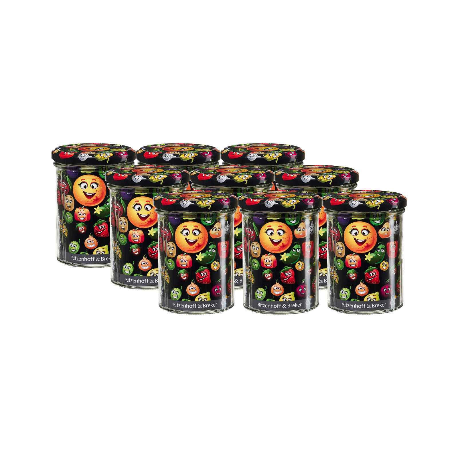 VORRATSGLÄSER Smile transparent 475 ml 9er Set - Transparent, Glas (10/8/10cm) - Ritzenhoff Breker