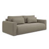 3-SITZER SOFA mit Schlaffunktion Strukturstoff Stoff Beige - Beige/Schwarz, Kunststoff/Textil (238/82/105cm) - LaMiaSofa