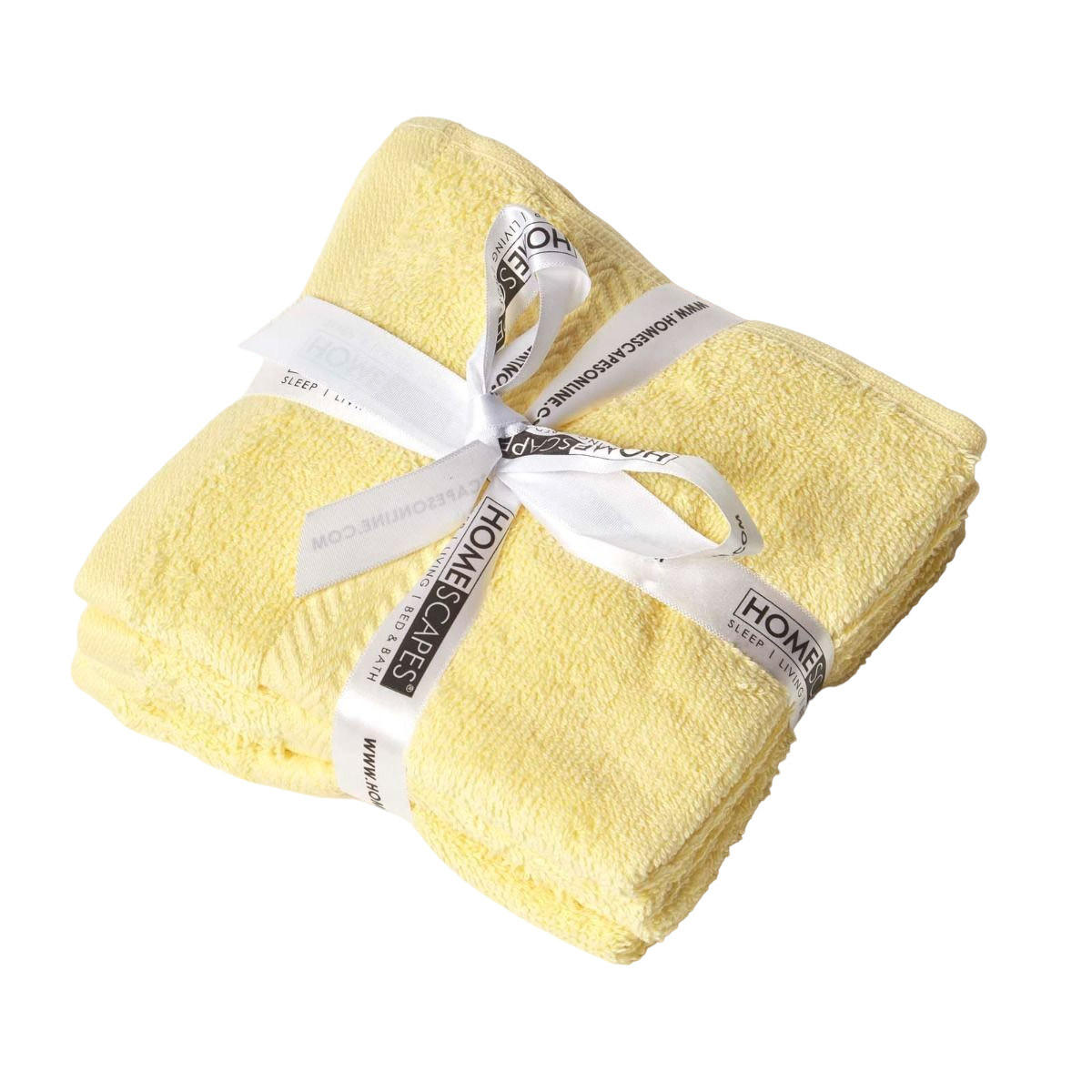 SEIFTUCH Comfort 4er-Set gelb 30/30 cm - Gelb, Textil (30/30cm) - Homescapes