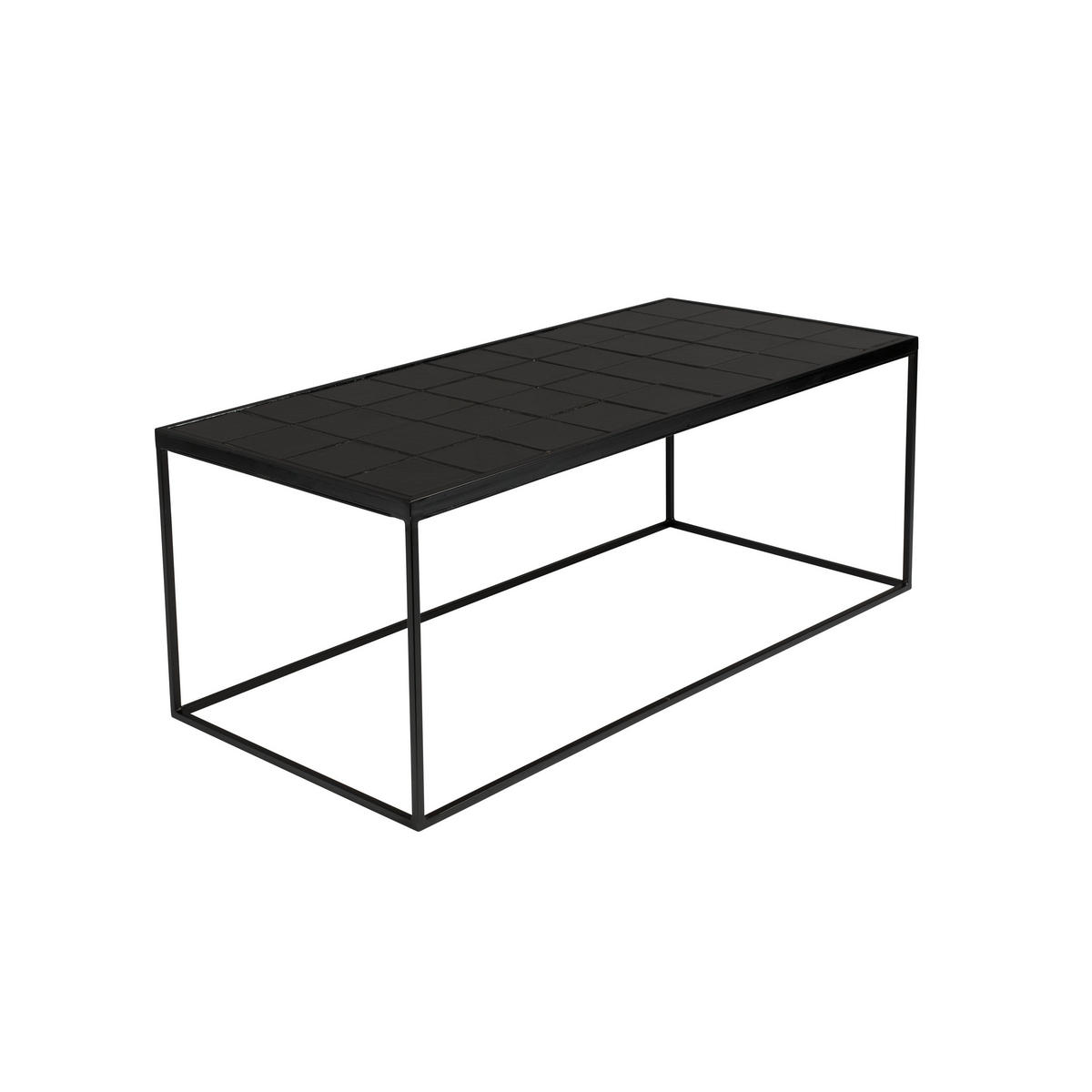 COUCHTISCH Glazed 93x42,5 cm Schwarz - Schwarz, Keramik (93/42.5/35.5cm) - Zuiver