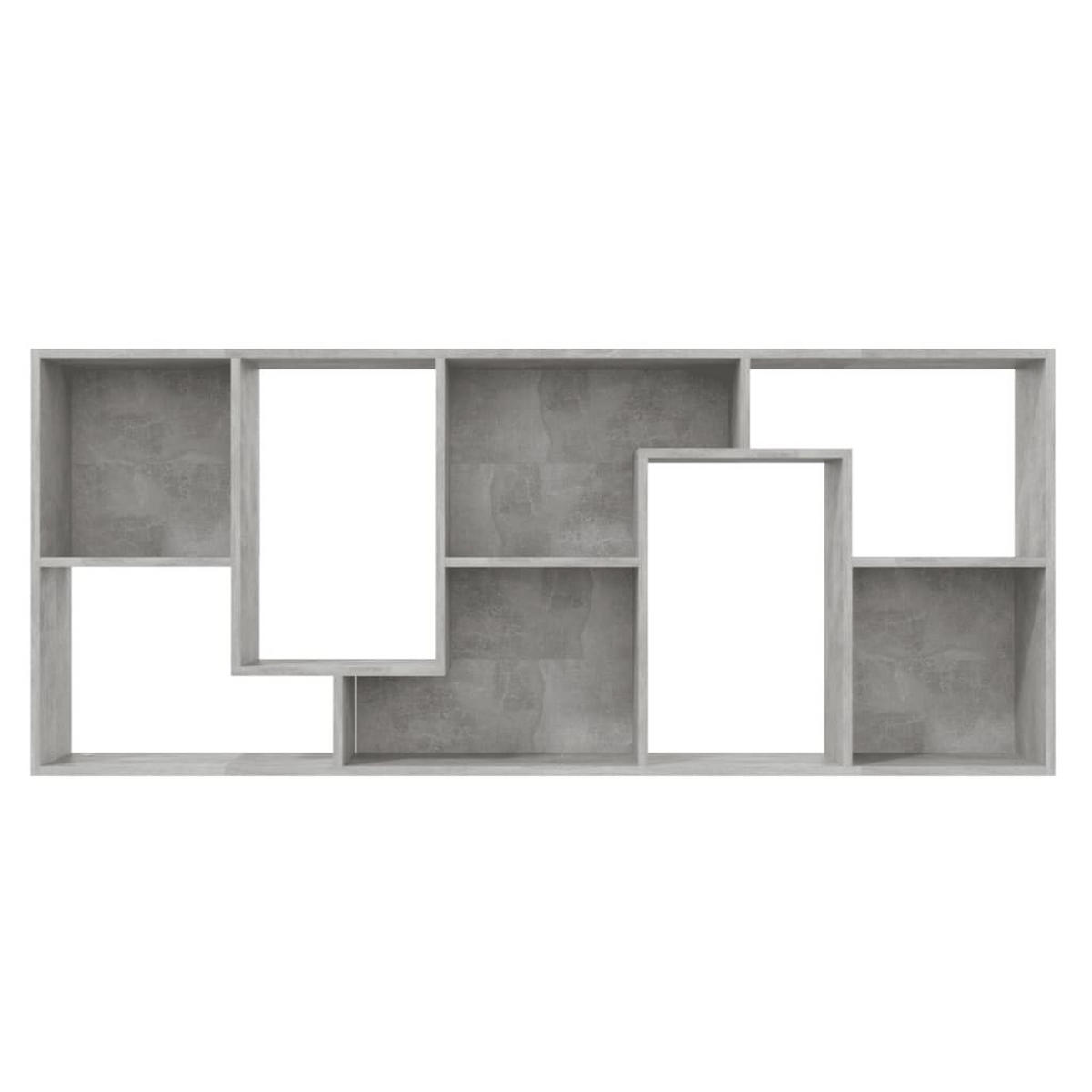 BÜCHERREGAL 67/24/161 cm aus Holzwerkstoff Betongrau - Hellgrau, Holz (67/161/24cm) - vidaXL