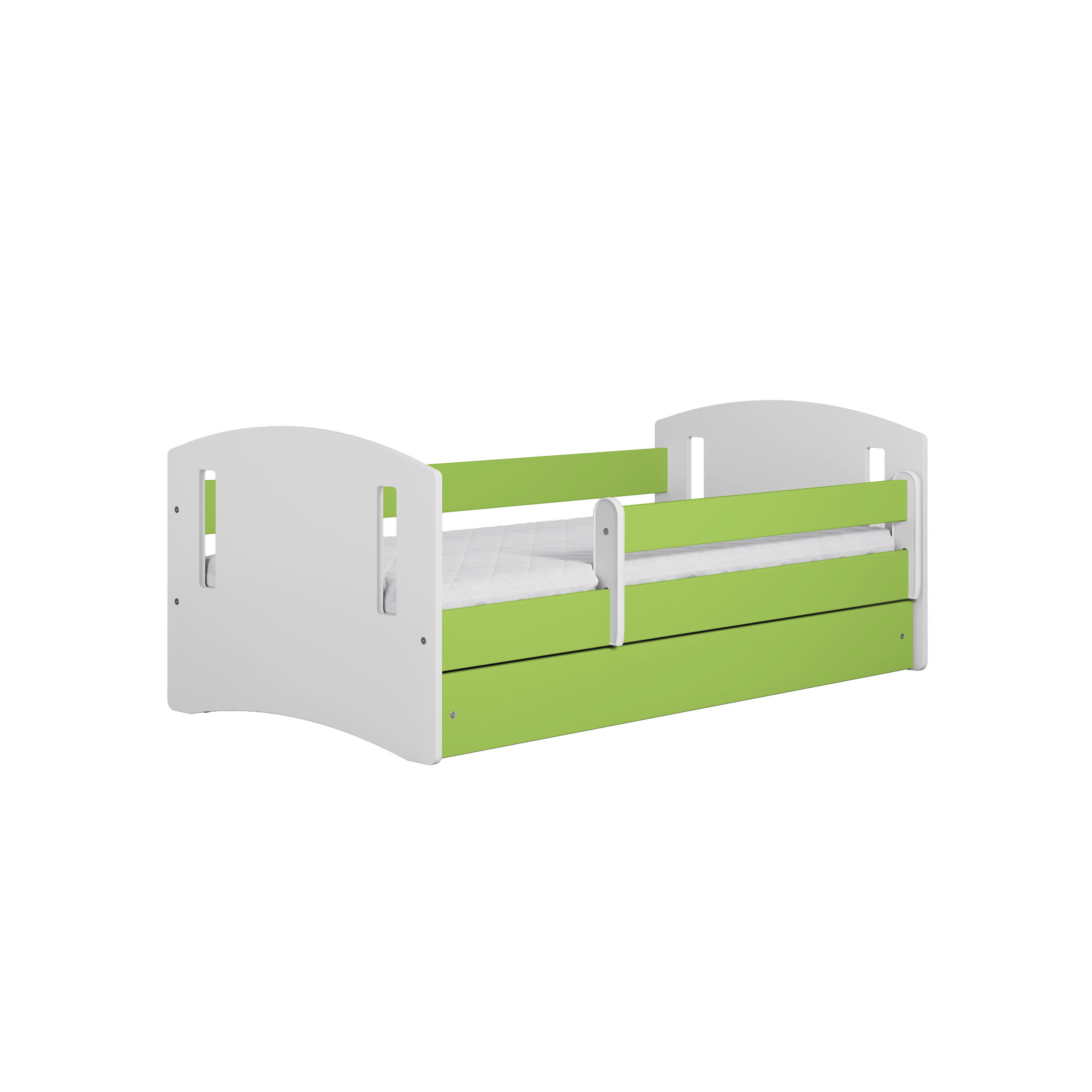 KINDERBETT CLASSIC II mit Schublade ohne Matratze 90/65/144 - Grün, Holzwerkstoff (80/140cm) - RAUMHIRSCH FURNITURE