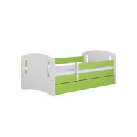 KINDERBETT CLASSIC II mit Schublade und Matratze 90/65/144 - Grün, Holzwerkstoff (80/140cm) - RAUMHIRSCH FURNITURE