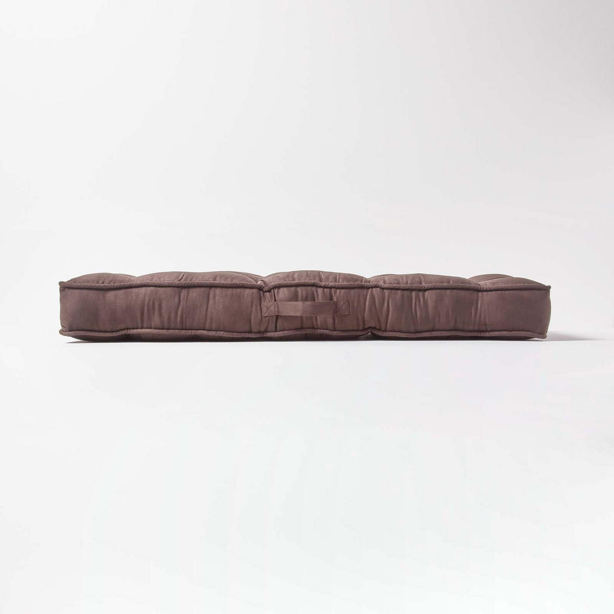 SITZAUFLAGE braun 100/48/10 cm – Sofa-Sitzkissen, Velours - Braun, Textil (48/100/10cm) - Homescapes