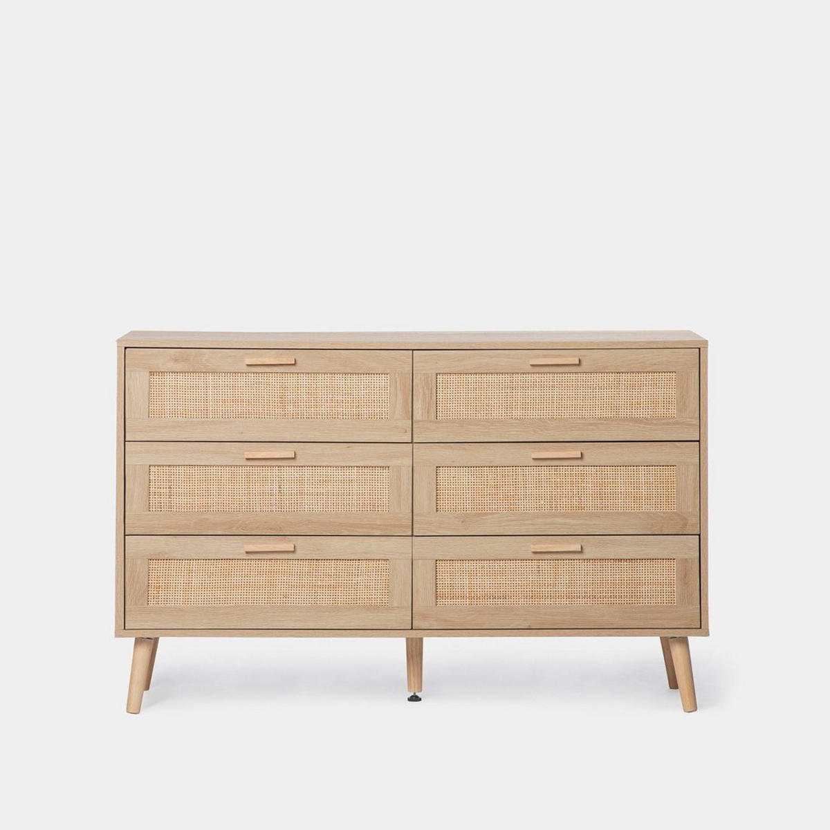 SCHUBLADENKOMMODE DOPPELTE Tahiti Natürlich 120 cm x 77 cm - Naturfarben, Naturmaterialien (120/77/40cm)