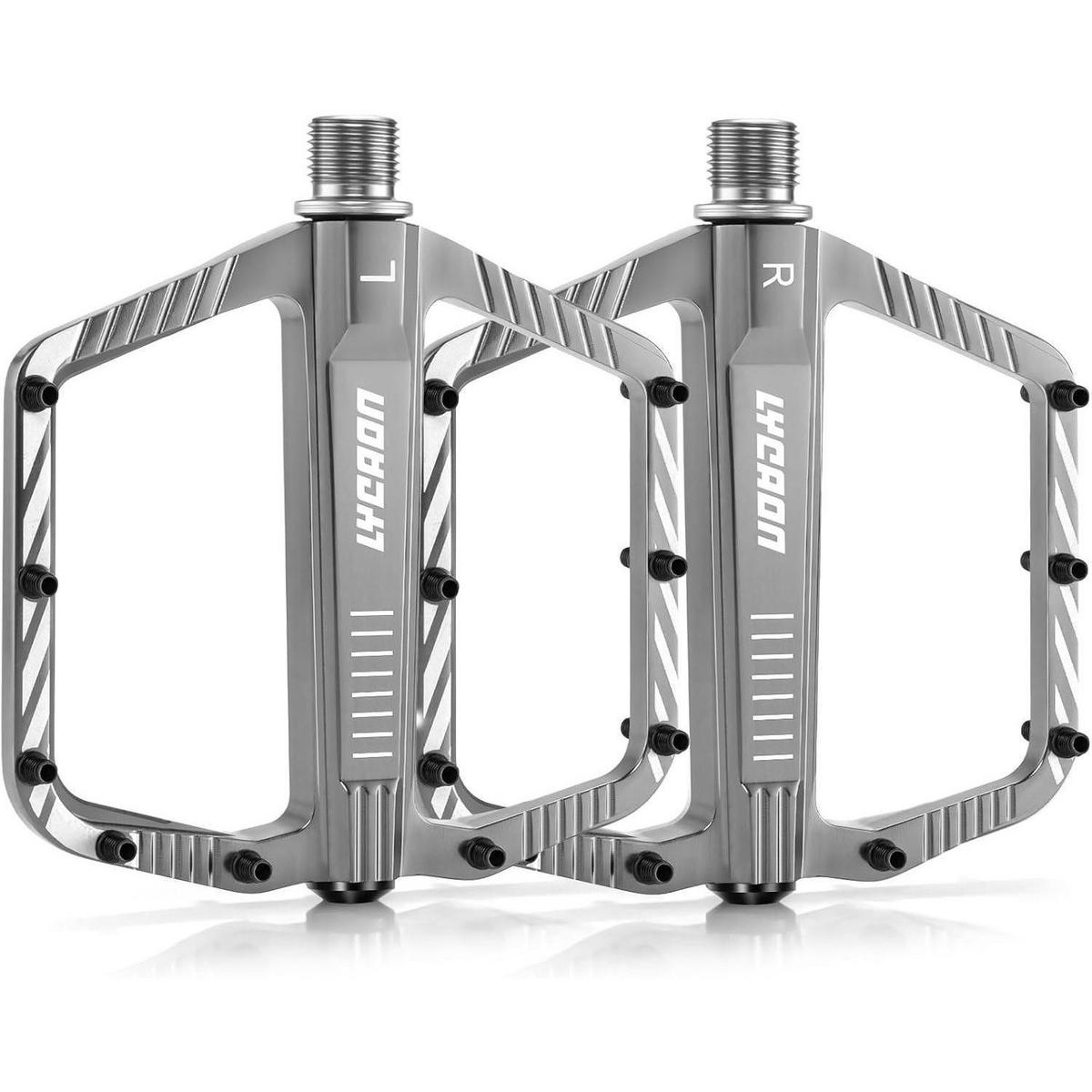 FAHRRADPEDALE Aluminiumlegierung Grau - Grau, Metall (1.1/1.5/11cm)