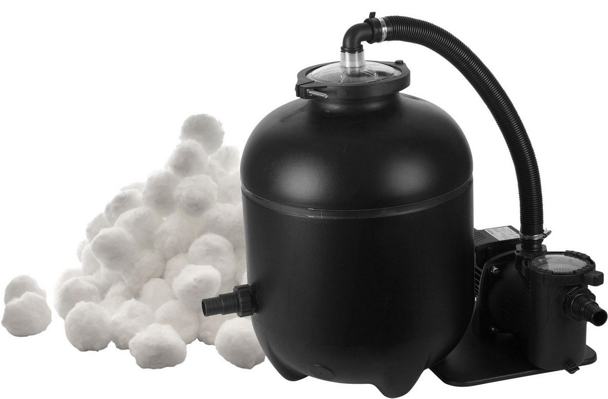 POOLFILTERSYSTEM für Filterballs System 400W - Schwarz, Kunststoff (46/57/64cm) - Swim & Fun 