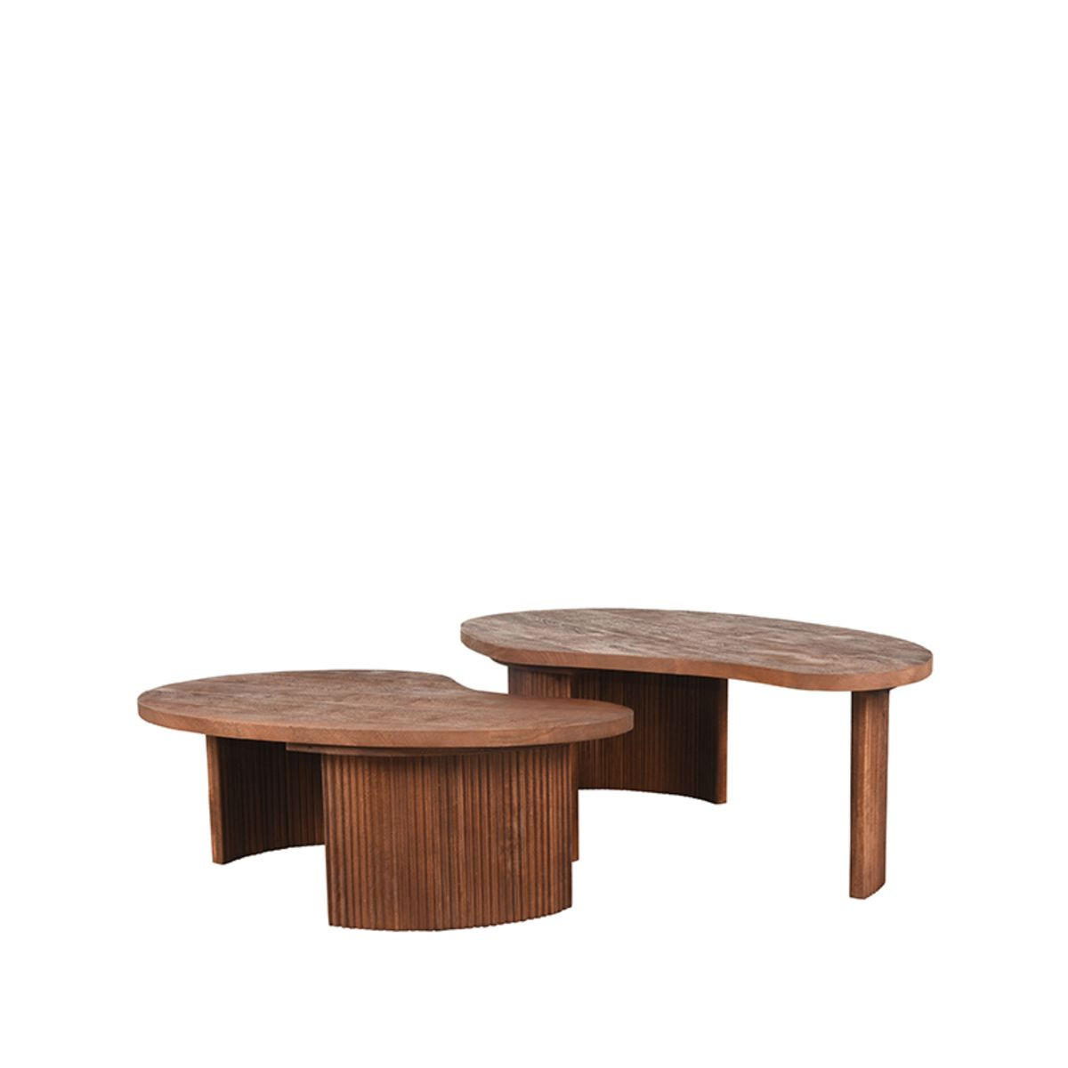 COUCHTISCH Timon Braun 58/100/40 cm 2er-Set - Braun, Holz (58/100/40cm) - LABEL51