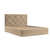 POLSTERBETT Torno 140/200 cm Beige im Kronos Stoff - Beige/Schwarz, Holz/Holzwerkstoff (140/200cm) - AltaBeds